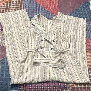 Nanette Lepore Black and White Striped Jumpsuit